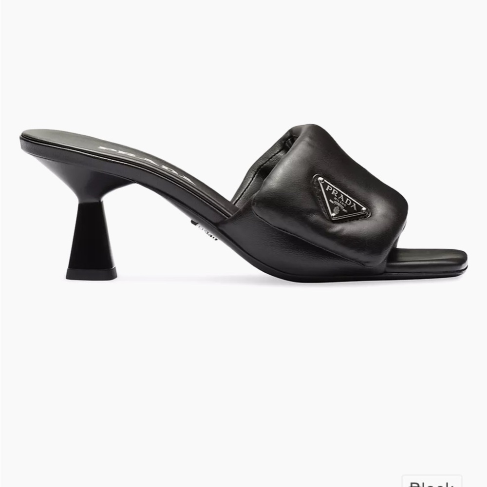Prada logo padded mules 37.5